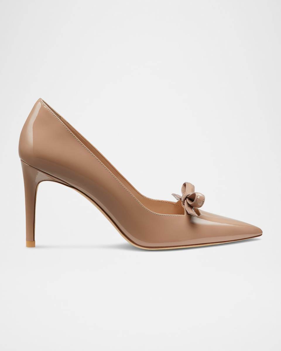 Stuart Felicity Patent Bow Pumps